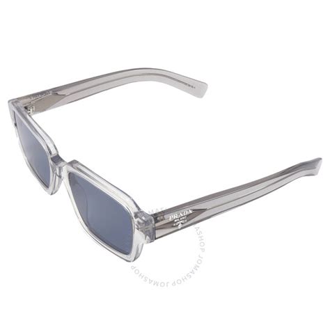 Prada Blue Rectangular Men's Sunglasses PR 02ZS .